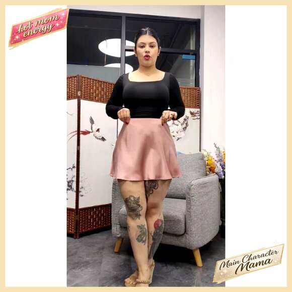 Silky Satin Mini Skirt High Waist A-Line Leopard Print - Picture 7 of 7